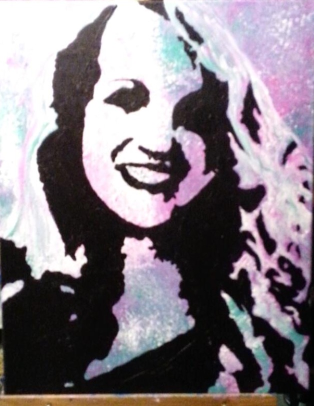 Painting my friend's daughter.