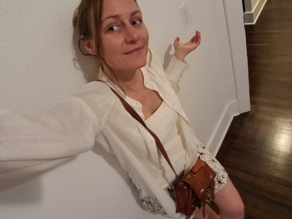 Here's me at the AirBnB.