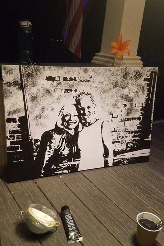 Painting my research advisor.